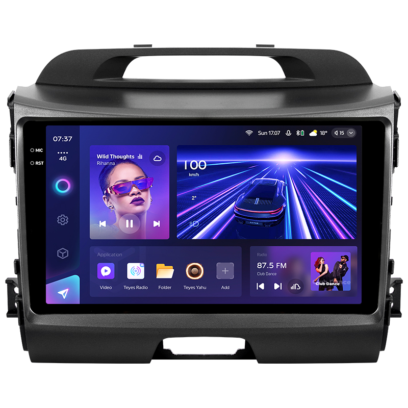 Android head unit Teyes CC3 6+128 Gb Kia Sportage 3 SL 2010-2016 (A) 9" 2k