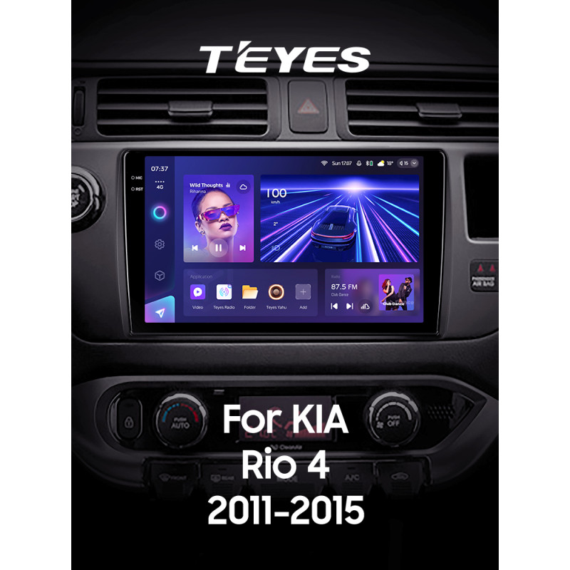 Android head unit Teyes CC3 4+32 Gb Kia RIO 4 K3 2011-2015 9" 2k