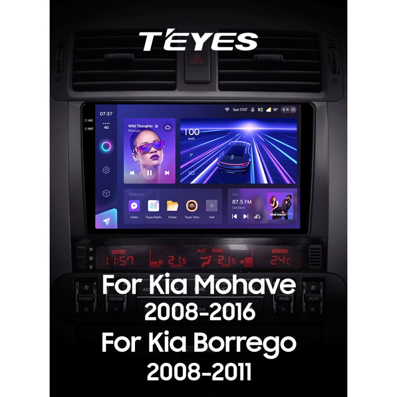 Android head unit Teyes CC3 6+128 Gb with 360° surround view° Kia Mohave 2008-2016 Borrego 2008-2011 9" 2k