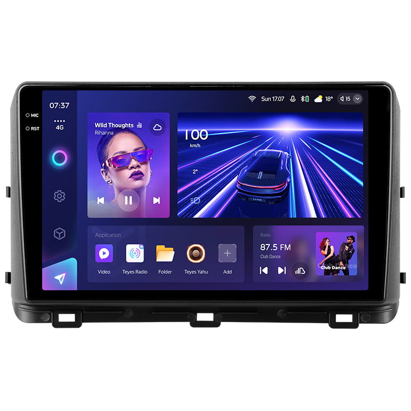 Android head unit Teyes CC3 4+64 Gb Kia Ceed 3 CD (1 Din) 2018-2022 10" 1din 2k