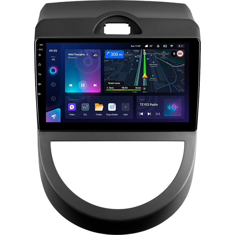 Android head unit Teyes CC3L 4+32 Gb Kia Soul 1 2008 - 2014 9"