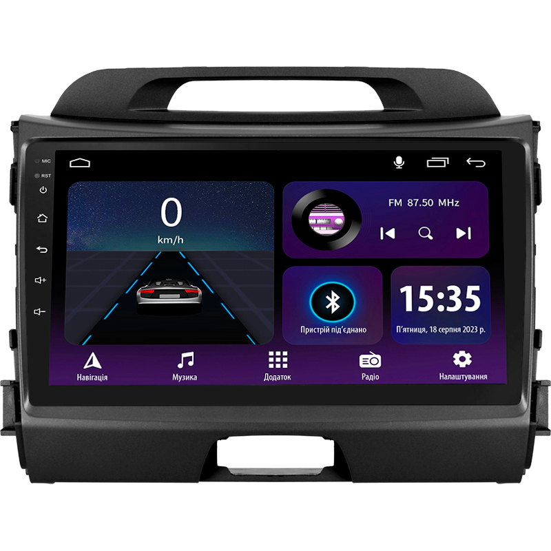 Android head unit SIGMA E9232 ANDROID 10 2+32 Gb Kia Sportage 3 SL 2010-2016 (C) 9"