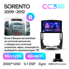 Štátní magnetofon Teyes CC3 6+128 GB pro Kia Sorento 2 XM (2009–2012, verze B), 10