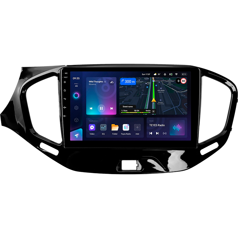Android head unit Teyes CC3L 4+64 Gb LADA Vesta Cross Sport (F1) 2015-2022 9"