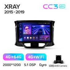 Android head unit Teyes CC3 4+64 Gb LADA Xray 2015-2019 9" 2k