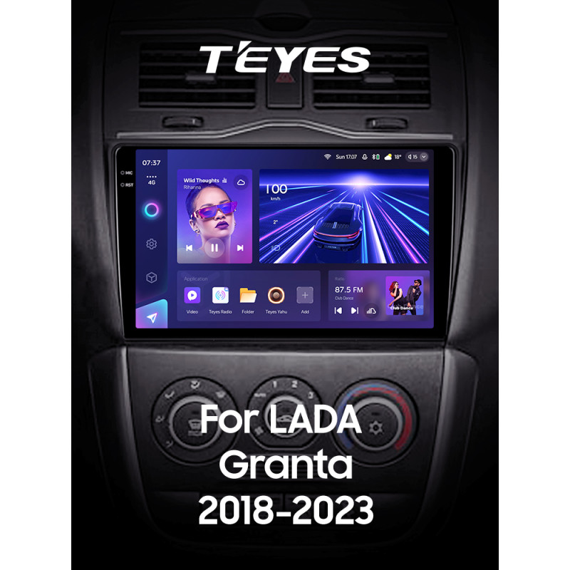 Android head unit Teyes CC3 4+32 Gb LADA Granta Cross 2018-2023 9" 2k