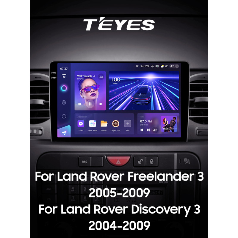 Android head unit Teyes CC3 6+128 Gb with 360° surround view° Land Rover Freelander 3 2005-2009 Discovery 3 2004-2009 9" 2k (L3)
