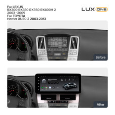 Android head unit Teyes LUX ONE 4+32 Gb Lexus RX300 RX330 RX350 RX400H II 2 2003-2009 For Toyota Harrier XU30 II 2 2003-2013 (A) 12.3" (L3)