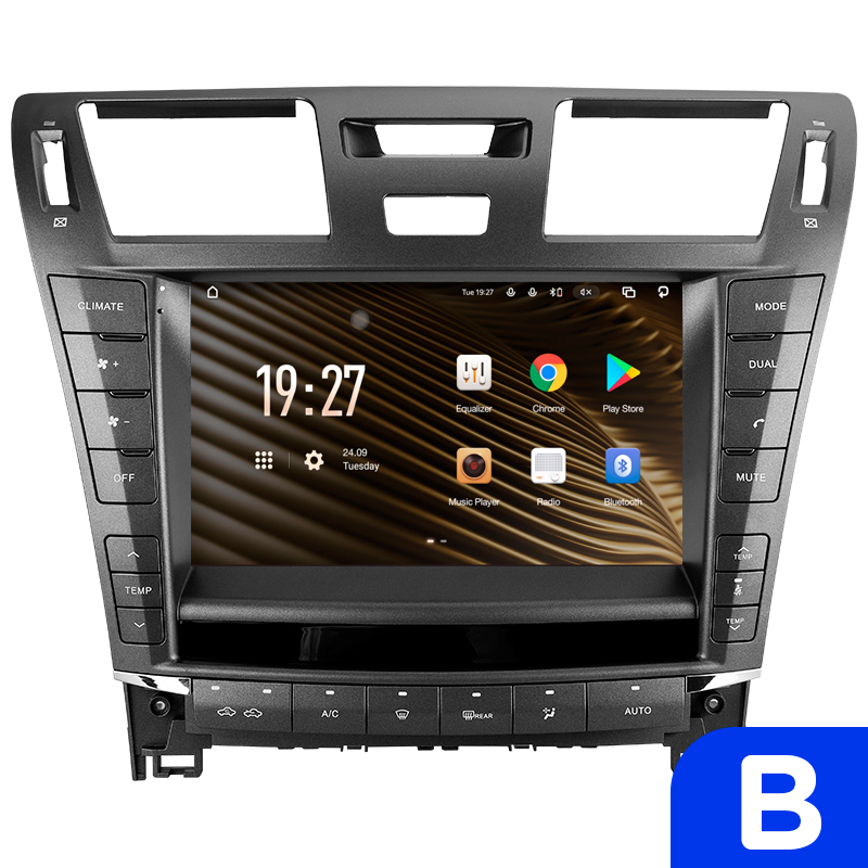 Android head unit SIGMA S9432 ANDROID 10 4+32 Gb 4G DSP Lexus LS460 LS600H XF40 4 lV 2006-2012 (B) 9" (L3)