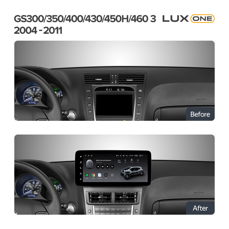 Štátní magnetofon Teyes LUX ONE 4+32 GB Lexus GS 300 350 400 430 450h 460 3 S190 (2004–2011), 12,3