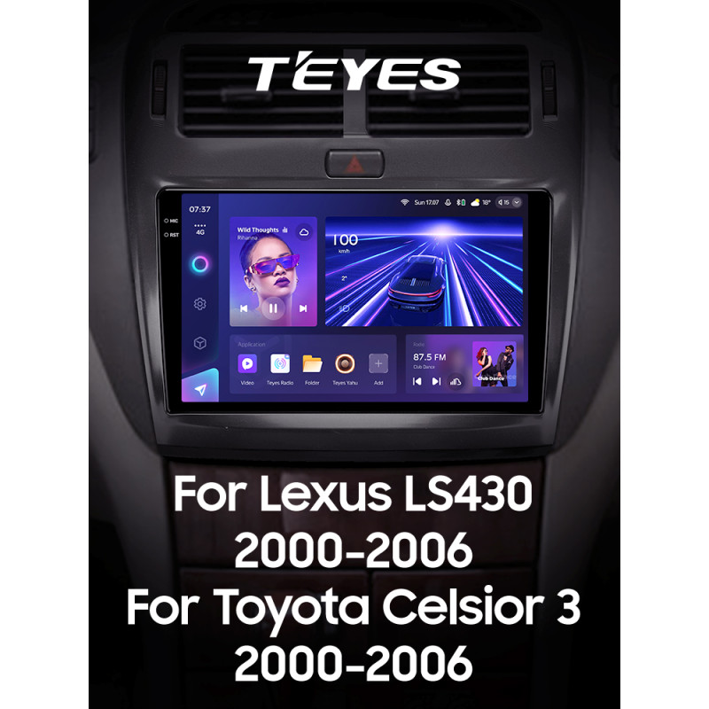 Android head unit Teyes CC3 4+64 Gb Lexus LS430 XF30 LS 430 For Toyota Celsior XF30 (F1) 2000-2006 9" 2k (L3)
