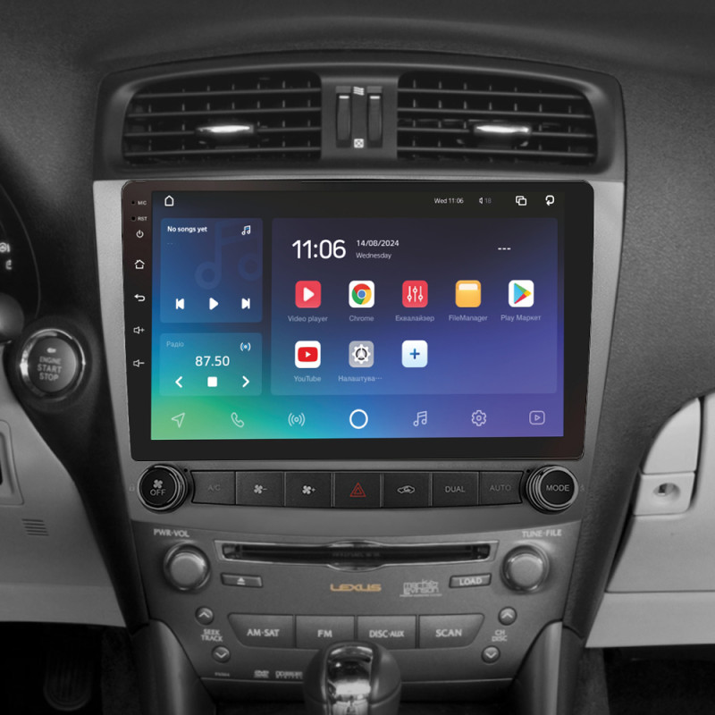 Android head unit SIGMA X10432 ANDROID 10 4+32 Gb 4G DSP Lexus IS250 XE20 (Lp) 2005-2013 10" (L3)