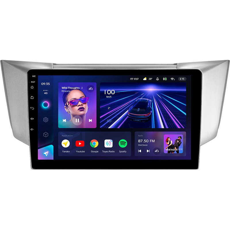 Android head unit Teyes CC3 4+32 Gb Lexus RX300 RX330 RX350 RX400H Toyota harrier 2003-2009 9"