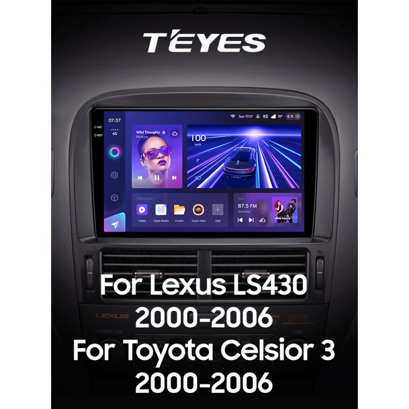 Android head unit Teyes CC3 4+64 Gb Lexus LS430 XF30 LS 430 For Toyota Celsior XF30 (F2) 2000-2006 9" 2k (L3)