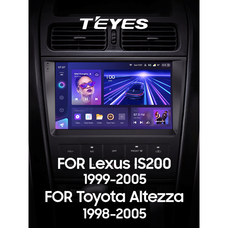 Android head unit Teyes CC3 6+128 Gb Lexus IS200 XE10 1999-2005 For Toyota Altezza XE10 1998-2005 9" 2k (L3)