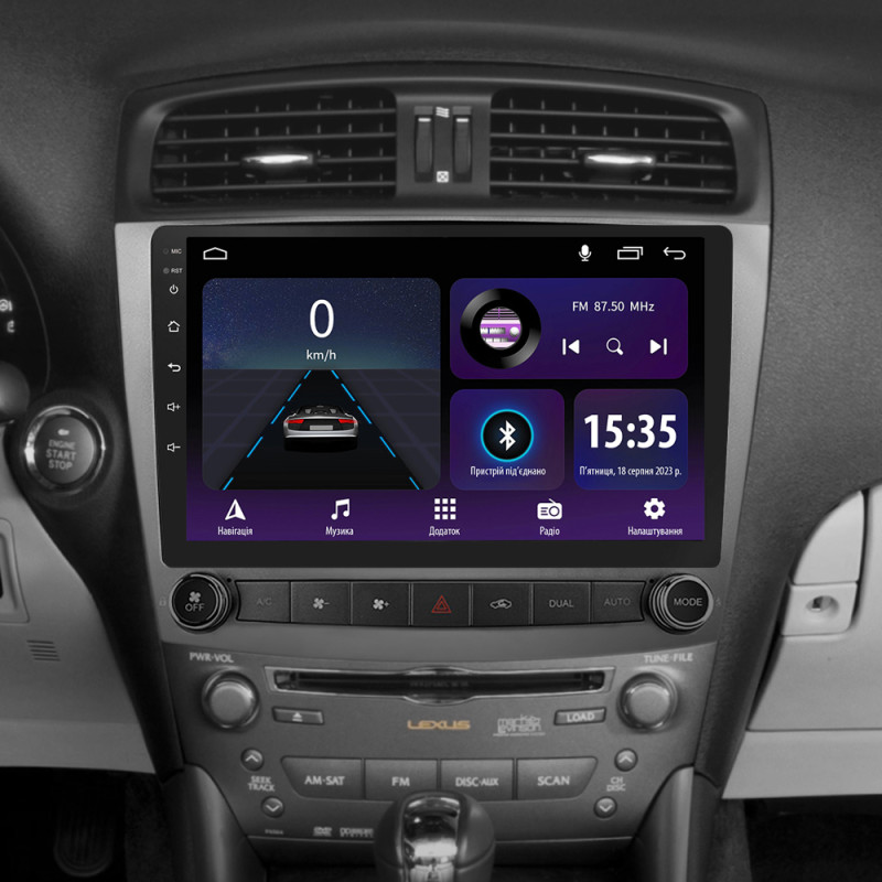 Android head unit SIGMA E10232 ANDROID 10 2+32 Gb Lexus IS250 XE20 (Lp) 2005-2013 10" (L3)