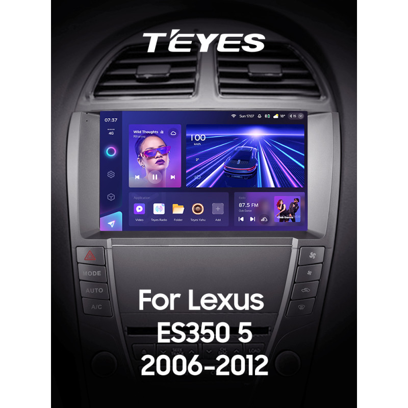 Android head unit Teyes CC3 6+128 Gb with 360° surround view° Lexus ES350 5 V XV40 2006-2012 (C) 9" 2k (L1)