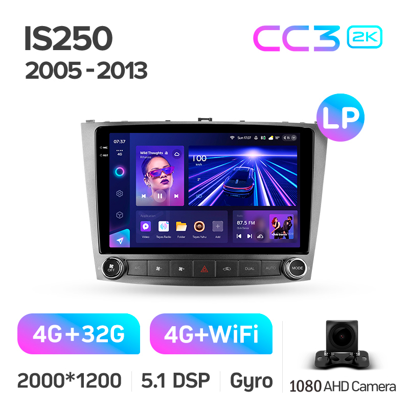Android head unit Teyes CC3 4+32 Gb Lexus IS250 XE20 (Lp) 2005-2013 10" 2k (L3)