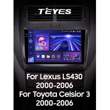 Android head unit Teyes CC3 6+128 Gb with 360° surround view° Lexus LS430 XF30 LS 430 For Toyota Celsior XF30 (F1) 2000-2006 9" 2k (L3)