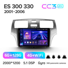 Android head unit Teyes CC3 6+128 Gb with 360° surround view° Lexus ES300 ES 300 ES330 XV30 ES 330 2001-2006 9" 2k (L2)