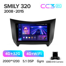 Android head unit Teyes CC3 4+32 Gb Lifan Smily 320 2008-2015 9" 2k