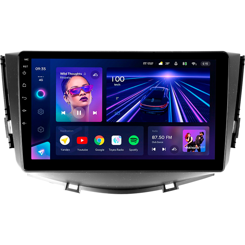 Android head unit Teyes CC3 4+32 Gb Lifan X60 2012-2018 9"
