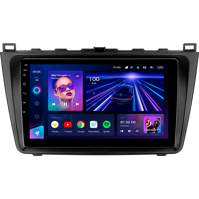 Android head unit Teyes CC3 4+32 Gb Mazda 6 2 GH 2007-2012 9"
