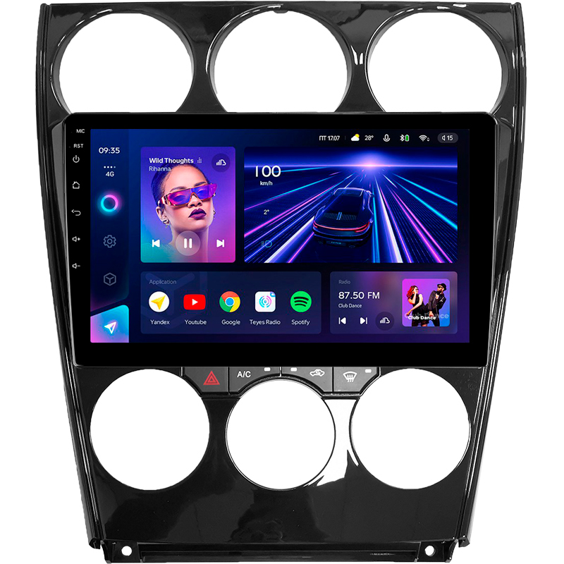 Android head unit Teyes CC3 4+32 Gb Mazda Mazda6 GG 2002-2007 9"