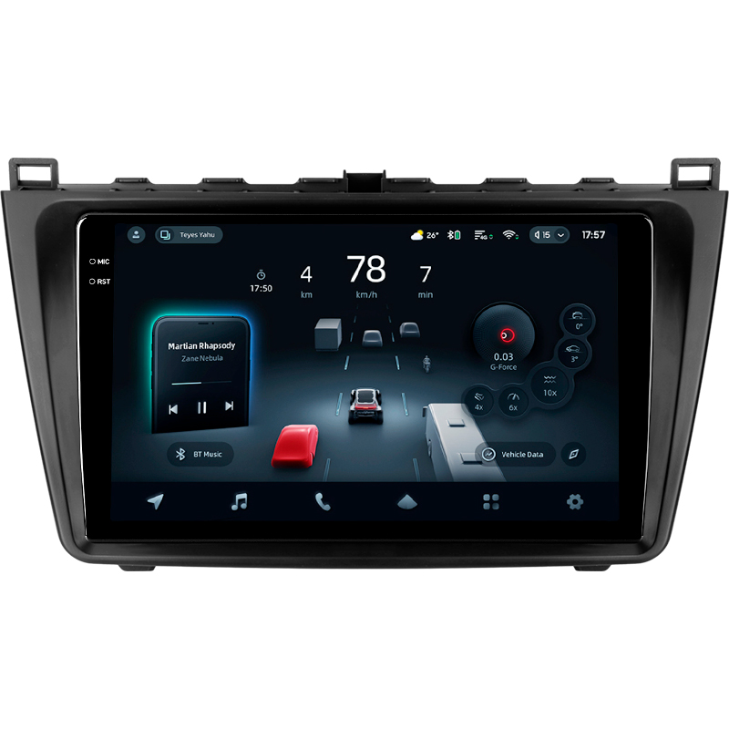 Android head unit Teyes CC4 Pro 8+128 Gb Mazda 6 2 GH 2007-2012 9" 2k