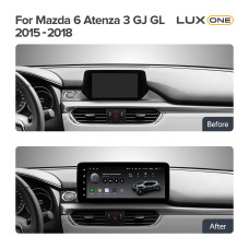 Android head unit Teyes LUX ONE 6+128 Gb Mazda 6 Atenza 3 GJ GL 2015-2018 (B) 12.3"