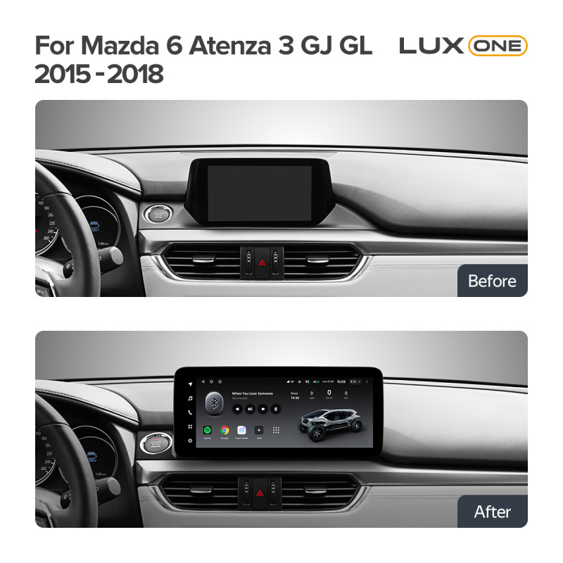 Android head unit Teyes LUX ONE 4+32 Gb Mazda 6 Atenza 3 GJ GL 2015-2018 (B) 12.3"