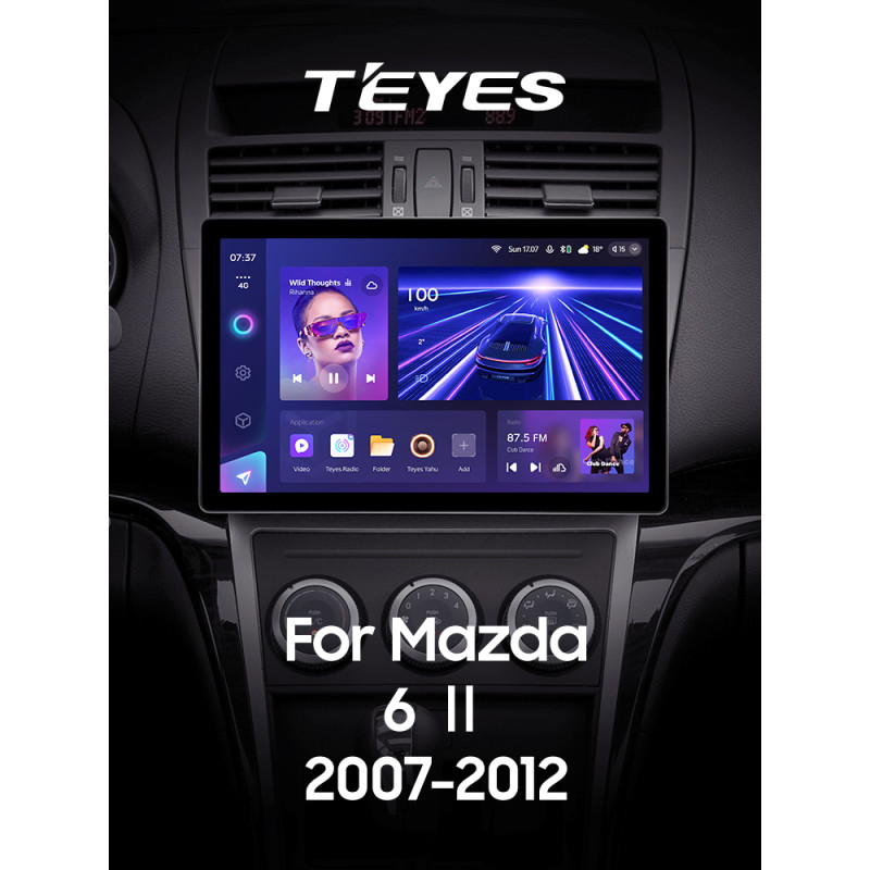Android head unit Teyes CC3 4+32 Gb Mazda 6 2 GH 2007-2012 11" 2k