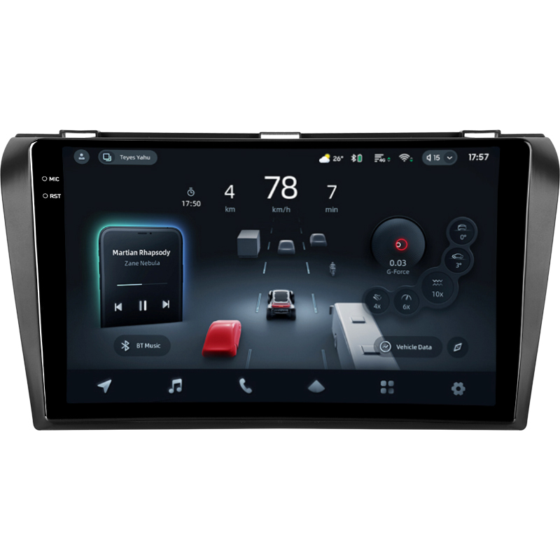 Android head unit Teyes CC4 Pro 8+128 Gb Mazda 3 1 BK 2003-2009 9" 2k