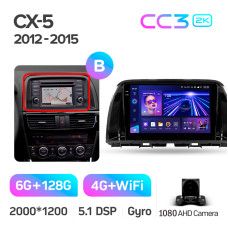 Android head unit Teyes CC3 6+128 Gb Mazda CX5 CX-5 CX 5 1 KE 2012-2015 (B) 9" 2k