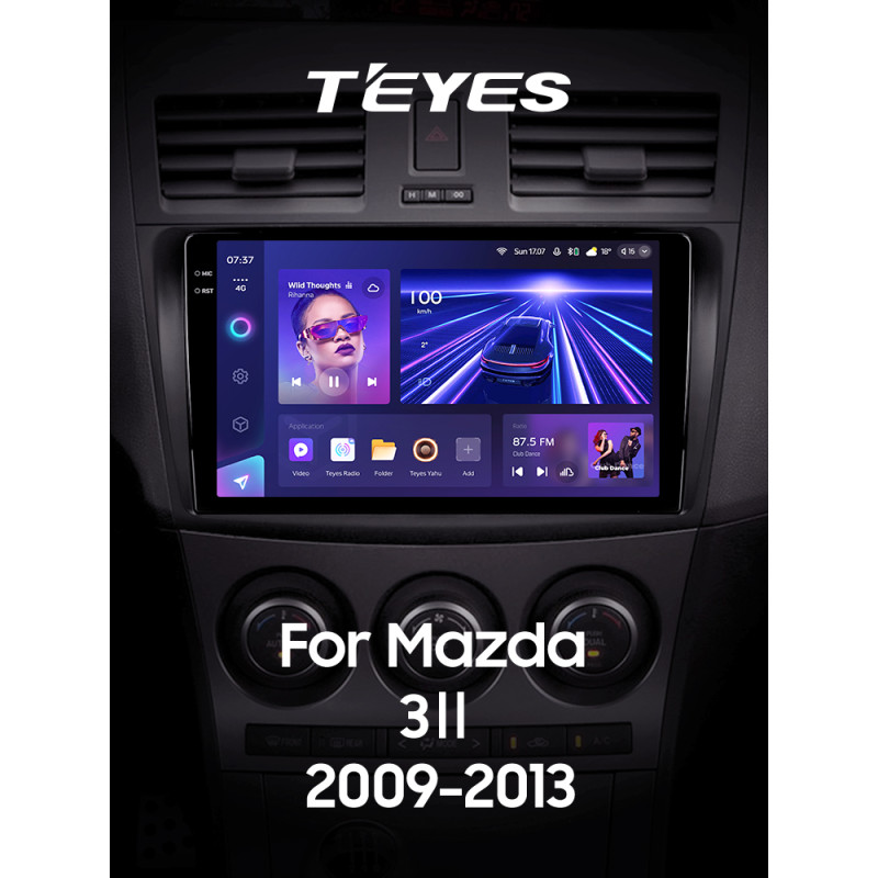 Android head unit Teyes CC3 6+128 Gb Mazda 3 2 2009-2013 9" 2k