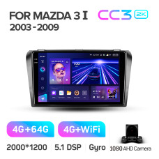 Android head unit Teyes CC3 4+64 Gb Mazda 3 1 BK 2003-2009 9" 2k