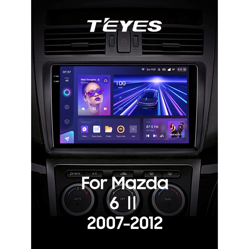 Android head unit Teyes CC3 6+128 Gb Mazda 6 2 GH 2007-2012 9" 2k