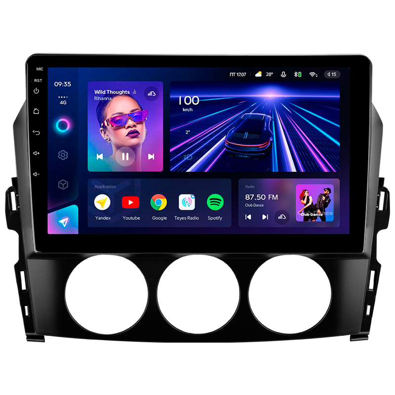 Android head unit Teyes CC3 4+32 Gb Mazda MX-5 III 3 NC 2008-2015 9"