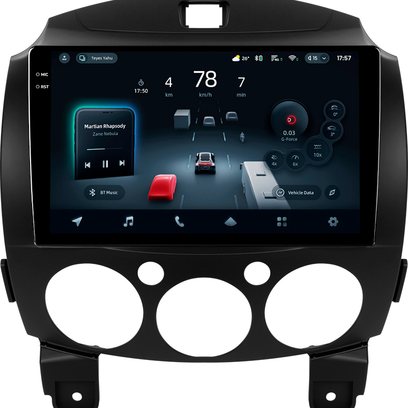 Android head unit Teyes CC4 Pro 12+256 Gb Mazda 2 DE 2007-2014 9" 2k