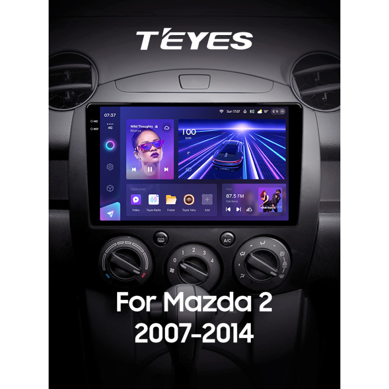 Android head unit Teyes CC3 4+32 Gb Mazda 2 DE 2007-2014 9" 2k