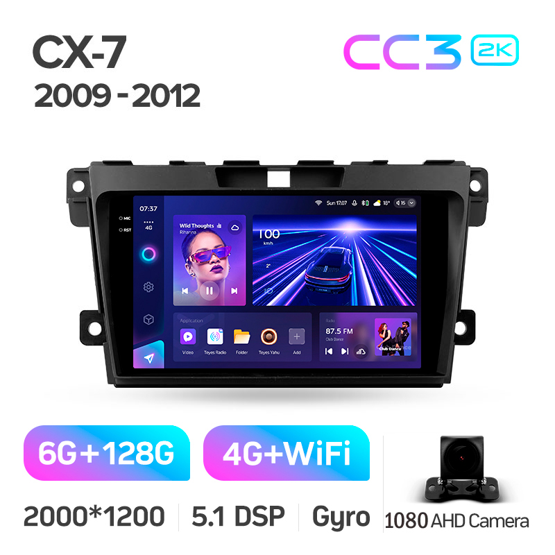 Android head unit Teyes CC3 6+128 Gb Mazda CX7 CX-7 CX 7 ER 2009-2012 9" 2k (L1)