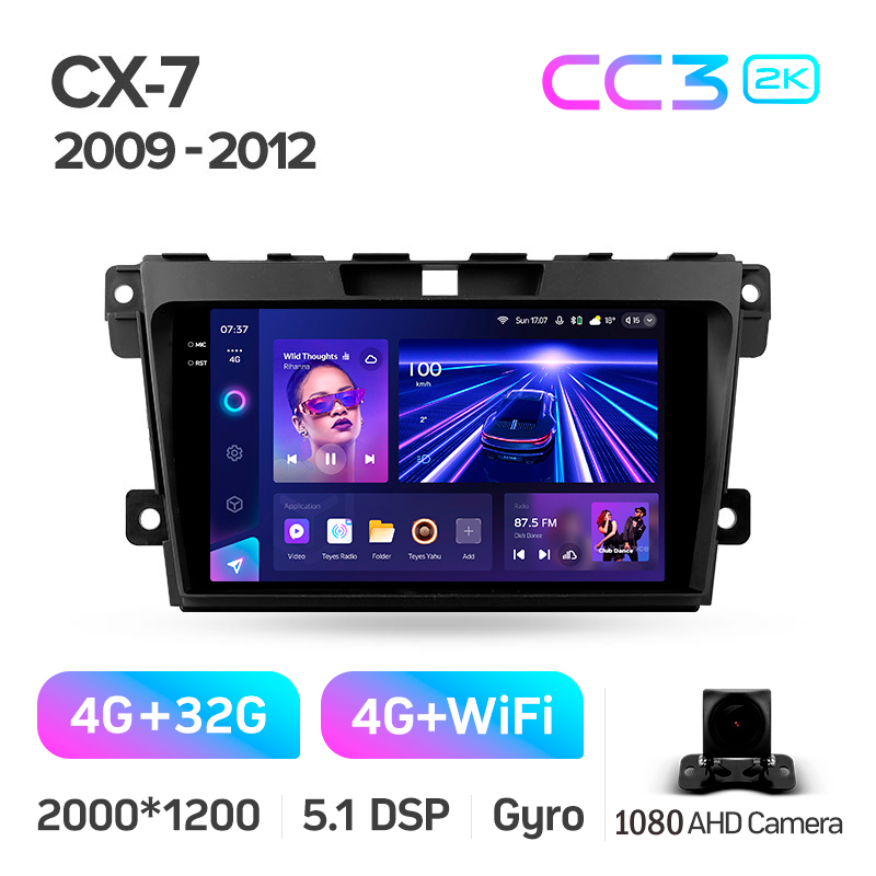 Android head unit Teyes CC3 4+32 Gb Mazda CX7 CX-7 CX 7 ER 2009-2012 9" 2k (L1)