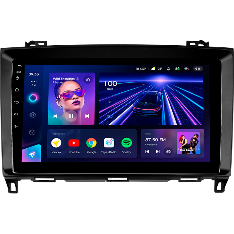 Android head unit Teyes CC3 4+32 Gb Mercedes-Benz B-Class T245 2005-2011 Vito 3 W447 2014-2020 Vito 2 Viano 2 W639 2003-2015 Sprinter 2009-2015 9"