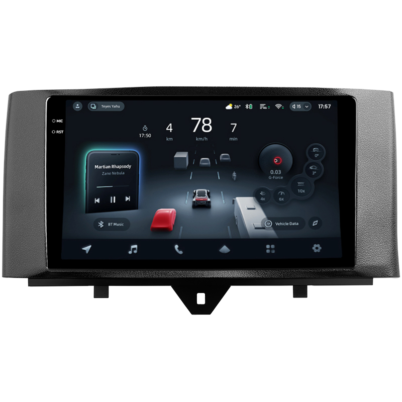 Android head unit Teyes CC4 Pro 8+128 Gb Mercedes Benz Smart Fortwo 2 2010-2015 (F1) 9" 2k