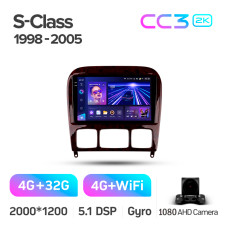 Android head unit Teyes CC3 4+32 Gb Mercedes Benz S-Class W220 VV220 1998-2005 9" 2k (L1)