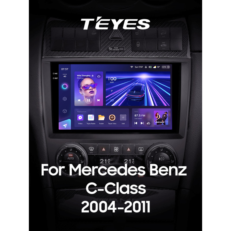 Android head unit Teyes CC3 6+128 Gb with 360° surround view° Mercedes Benz C-Class W203 CL203 C209 A209 2004-2011 9" 2k (L1)