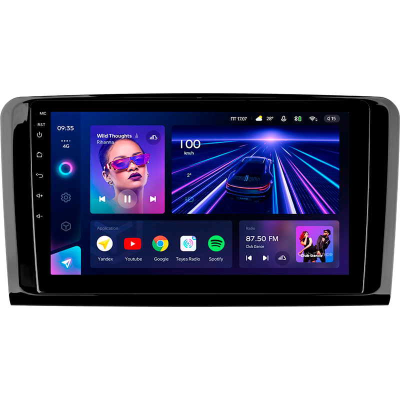 Android head unit Teyes CC3 4+32 Gb Mercedes Benz ML GL ML350 GL320 X164 2005-2009 (F1) 9"