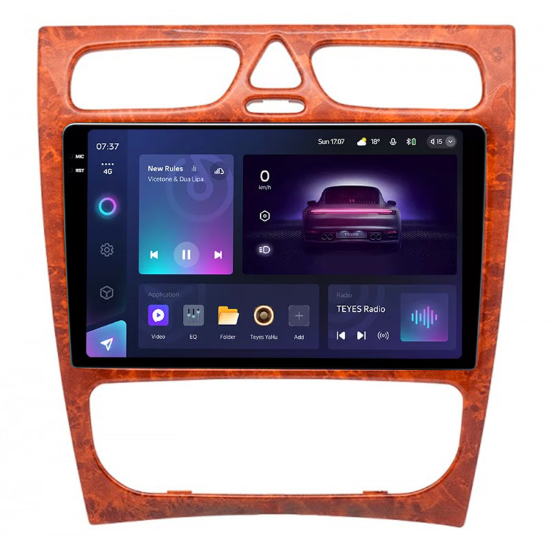 Štátní magnetofon Teyes CC3 4+32 GB Mercedes-Benz třída C S203 CL203 W203 2000–2004 dřevěná 9