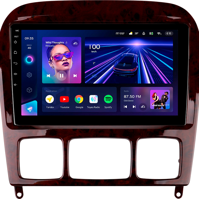Android head unit Teyes CC3 4+32 Gb Mercedes Benz S-Class W220 VV220 1998-2005 9" (L1)