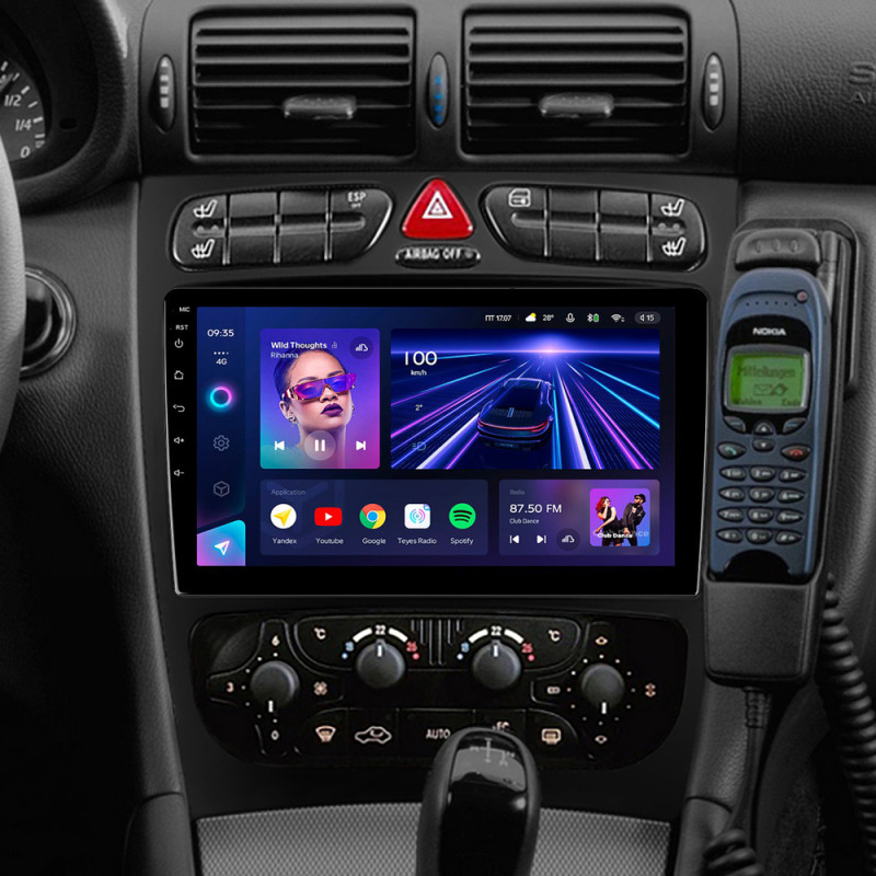 Android head unit Teyes CC3 4+32 Gb Mercedes Benz C Class S203 CL203 W203 (F1) 2000-2004 9" (L1)